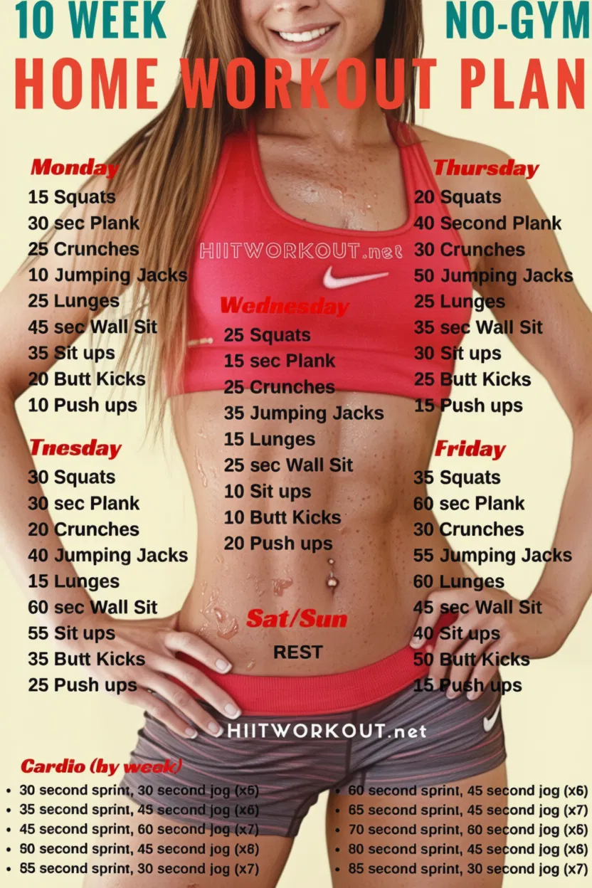 10-Week Home Workout Plan